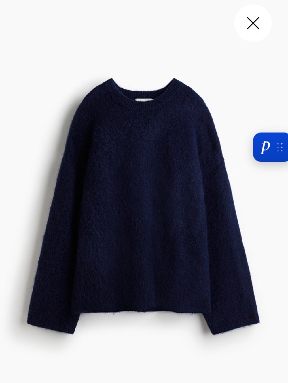 ISO Navy Blue H&M Oversized Mohair Blend Sweater